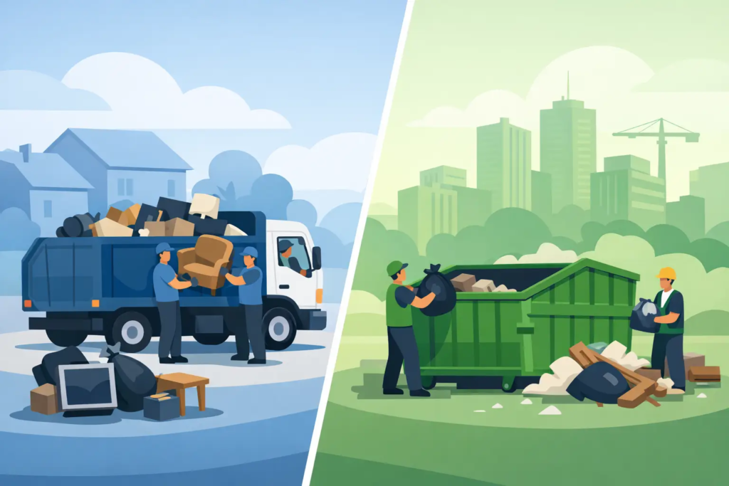 Junk Hauling vs Dumpster Rental