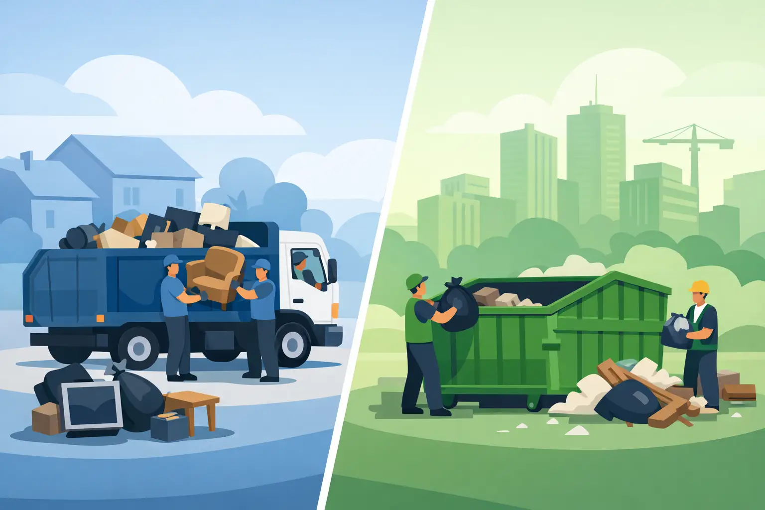 Junk Hauling vs Dumpster Rental